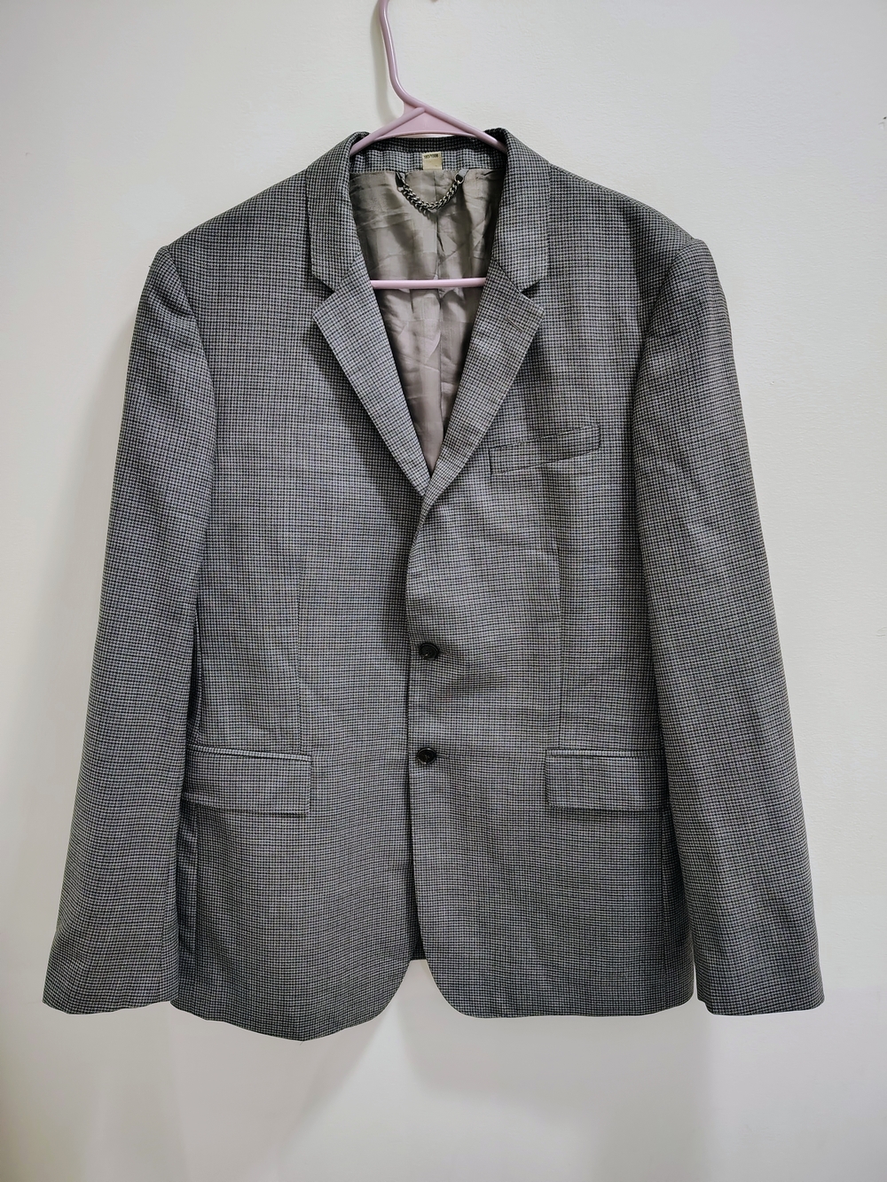 BURBERRY LONDON  MILBURY Gray Check Mens Blazer Jacket 54R
